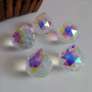 Lustre Crystal Camal 5pcs AB Color 20 mm Glass Ball Pendant Prisms Suncatcher Lampe suspendue Éclairage Curtain DÉCOR