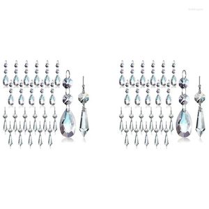 Kroonluchter Kristallen Kroonluchter Kristal 48 Stuks Prisma Hangers Set 38 Mm Helder Teardrop Ijspegel Kristallen Onderdelen Vervanging Verlichting Lightin