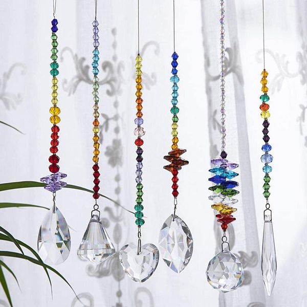 Pendientes de vidrio de cristal de cristal de araña para decoración de cortina de decoración