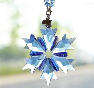 Lustre en cristal K9 flocon de neige, pendentif fenêtre, attrape-soleil en verre, ornements d'arbre de noël suspendus ou décoration de voiture A01