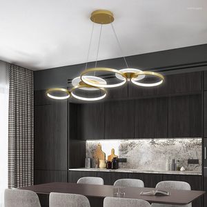 Lámpara de araña de cristal, anillo redondo dorado moderno LED para sala de estar, comedor, cocina, dormitorio, lámpara colgante de techo para el hogar, diseño de luz colgante