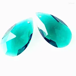 Lustre en cristal, pendentifs en forme de poire à facettes vertes en Zircon de 38mm, pour pièces de perles de verre, accessoires de rideau, décoration, 20 pièces/lot