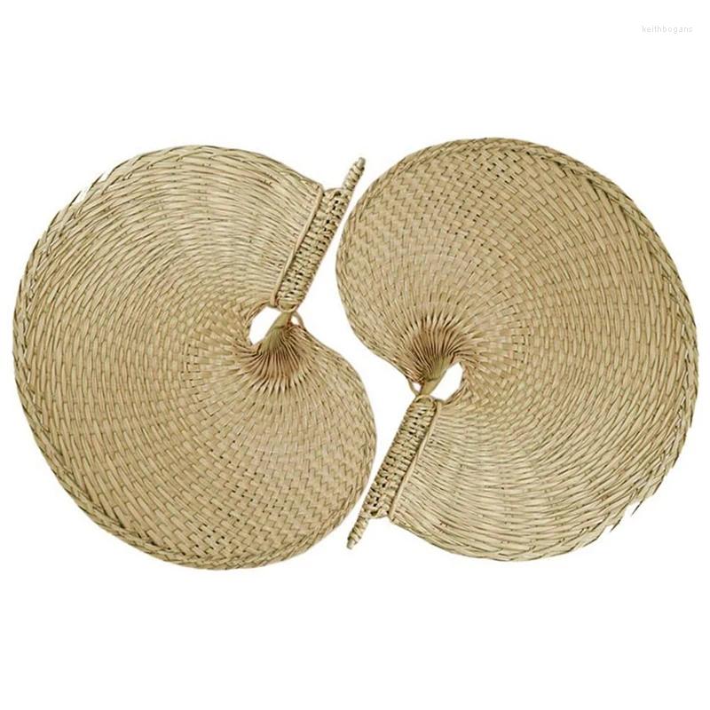 Chandelier Crystal SV-Natural Raffia Hand Fans Palm Leaf Weaving Fan For Summer Cooling Supplies Farmhouse Wall Decor Wedding Party 6 Pcs