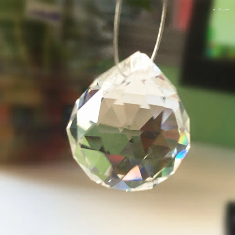 Ljuskrona kristall toppkvalitet 12 st/parti 20mm fasetterade bollar (fria ringar) glas sfär stenar pärlor gardin hängen heminredning