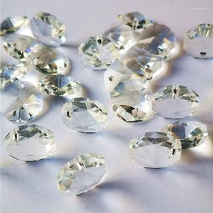 Lustre cristal Top qualité 2000 pcs/lot/14mm clair K9 verre octogone perles avec 1 trous pour accessoires bricolage Suncatchers pierres