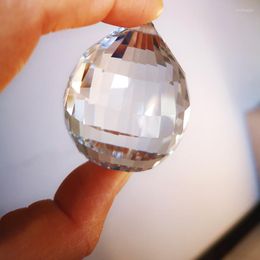 Lustre en cristal de qualité supérieure, 6 pièces (anneaux gratuits), boules à facettes claires de 40mm, sphère d'éclairage en verre, attrape-soleil, décoration de mariage