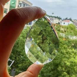 Chandelier Crystal Top Quality 6pcs / Lot 75 mm K9 Pendants à facettes transparentes DIY Ornements Suncatcher