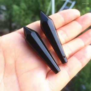 Kroonluchter Kristal Groothandelsprijs 50 stks 53mm Mooie Zwarte K9 U-drop Ijspegel Deel (Gratis Ringen) Glazen Prisma's Voor Tafellamp Hangers