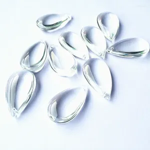 Kroonluchter Kristal Groothandelsprijs Gratis Ringetjes 20 stks/partij 38mm Helder Kleur Glas Ovale Druppel Prisma Onderdelen