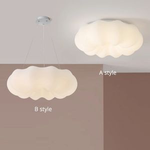 Lustre blanc nuage Led s plafond Mouted citrouille lumière pour Restaurant salon créé chambre d'enfants déco lampe 221203