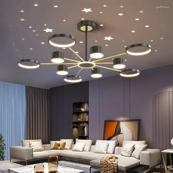 Lustres 11/7 tête plafond moderne à LEDs lustre lampe lumière pour salle à manger salon chambre cuisine décor à la maison ciel étoilé luminaire