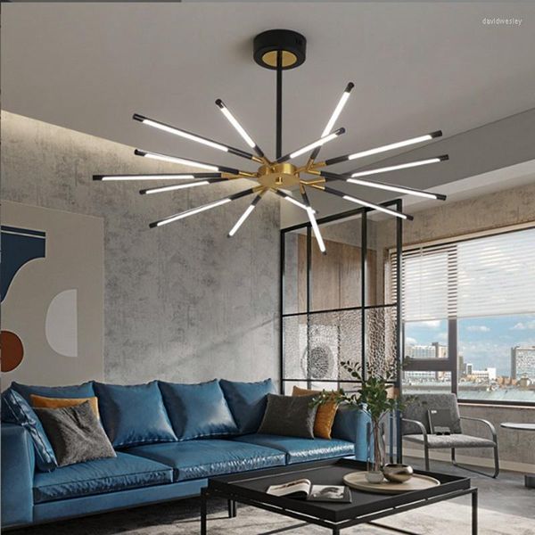 Lustres 2023 LED moléculaire nordique salon plafonnier créatif Restaurant étude décoration intérieure lampes