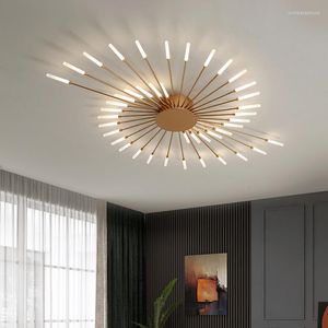 Lustres 2023 Moderne Led Plafond Lustre Lampe Pour Salon Salle À Manger Nordique Creative Chambre Hall Suspension Lumière Feux D'artifice