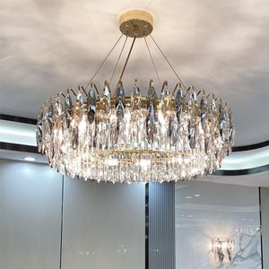 Lustres 2023 lustre de luxe moderne éclairage cristal lustre intérieur E14 LED île suspension pour salon chambre