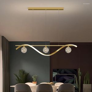 kroonluchters 2023 moderne nordic led kroonluchter voor eetkamer lamp restaurant binnenverlichting keuken eiland home decor glas hanglamp