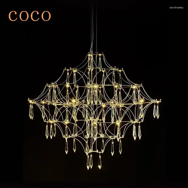 CHANDELIERS 2024 Grande personnalité d'art flash moderne Creative Firefly Pendant lampe salon