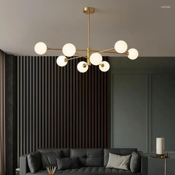 Candelabros 2024 Moderno G9 LED Lámpara de techo para sala de estar Comedor Cocina Dormitorio Lámpara colgante Cobre Oro Luz colgante