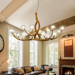 CHANDELIERS 2024 NORDIC RETRO Tree Branch Chandelier LED Resin Creative Resin For Living Dining Room El Lobby Lighting Luxe Luxe Home Decor