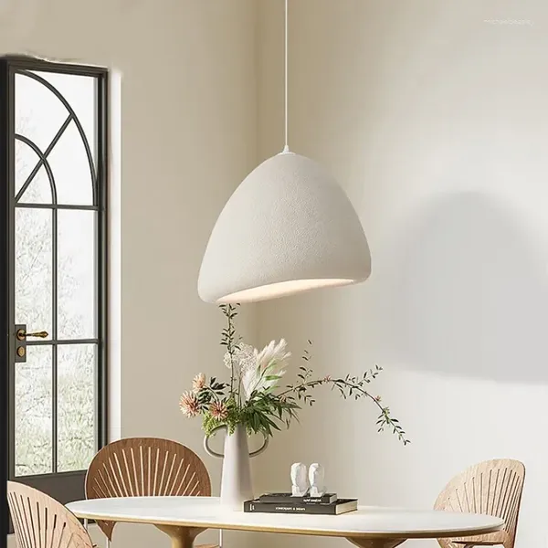 Lustres 2024 Wabi Sabi E27 lustre salle à manger pendentif lumières nordique minimalisme suspension lampe pour bar décor à la maison luminaire