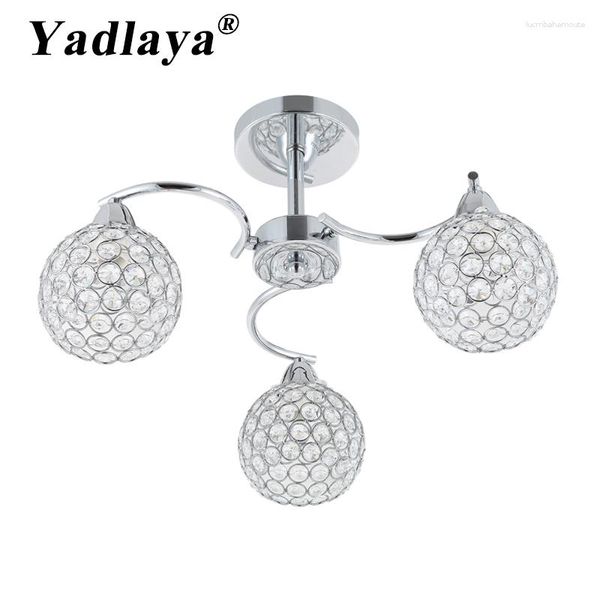 Lustres 3 Sources de Lumière LED Cristal Plafond Lustre Simple Moderne Salon Salle À Manger Art Décor Lampe Spirale Lustre E26/E27