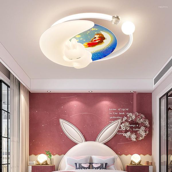 Candelabros de techo LED redondos de acrílico para sala de estar, dormitorio, guardería, 110V, 220V, creativos, modernos, para niños y bebés