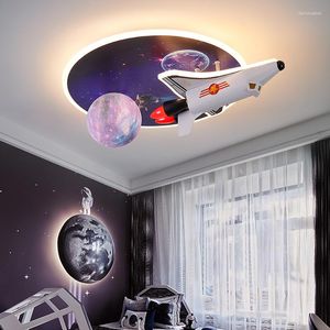 Kroonluiers vliegtuig voor kinderen slaapkamer babykamer led kroonluchter verlichting kinderen gebruiken cartoon plafond voor