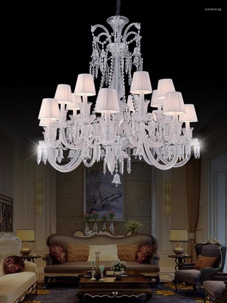 Lustres Américain De Luxe Cristal Lumières Luminaire Européen Classique Art Déco Lustre Lampes Suspendues 36 Grand Luminaria