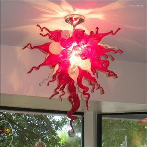 Kroonluchters kunstontwerp berijpte mond geblazen glas met 110V-240V LED-lampen dale chihuly stijl murano arabia kroonluchter