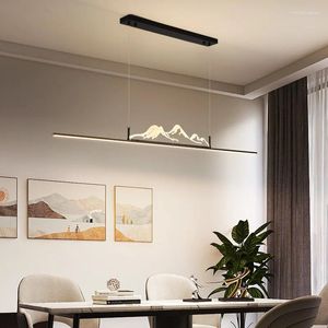 Lustres Art Mountain Pendant salle à manger LED Chandelier Creative Design créatif moderne Long Living Hang Lamps