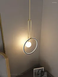 Lustres Lampe de Chevet LED Moderne Minimaliste Lumière Luxe Salon Fond Décoration Murale Style Nordique Chambre Petit Lustre