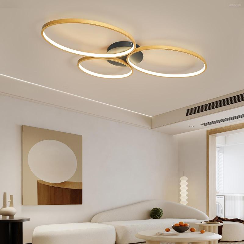 Chandeliers Black/Gold Modern Led Chandelier For Bedroom Study Room Living Luces De Techo Ceiling Fixtures AC90-260V