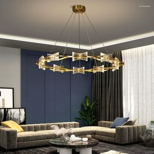 Kroonluchters BOSSEN Light Luxe kristallen kroonluchter woonkamer Hoogwaardig volledig koperen design Amerikaanse moderne slaapkamer eetkamerlampen