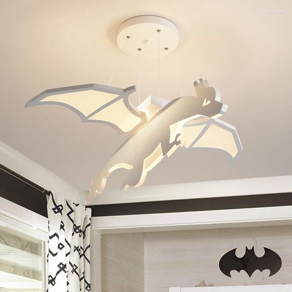 Lustres Plafond Ventilateur Lumière Led Art Lustre Chambre D'enfants Suspension Charizard Enfants Chambre Décor Intérieur Vie Décoration