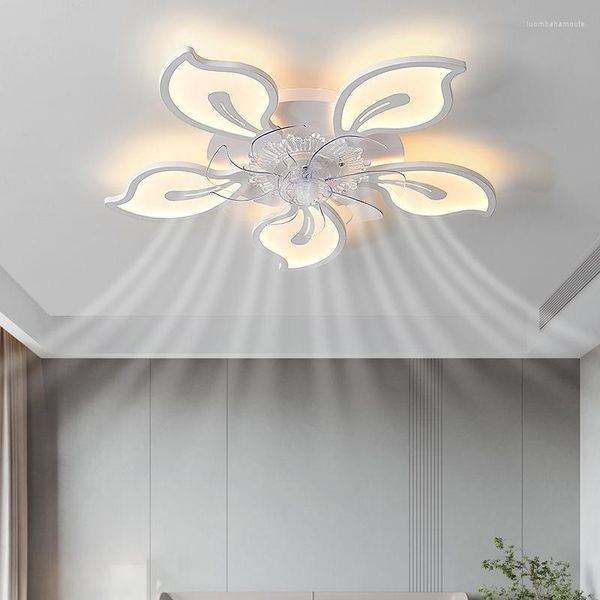 Lustres Ventilateur De Plafond Lumières Pour La Chambre Des Enfants Salle À Manger Luminaire Éclairage Intérieur Télécommande Dimmable Lampes Lustres