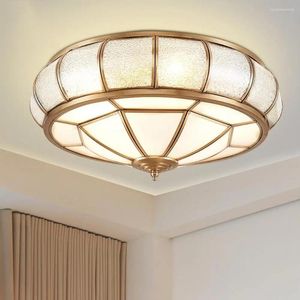 Lustres plafonnier luminaire américain rétro verre lumières romantique créatif maison chambre E26 intérieur