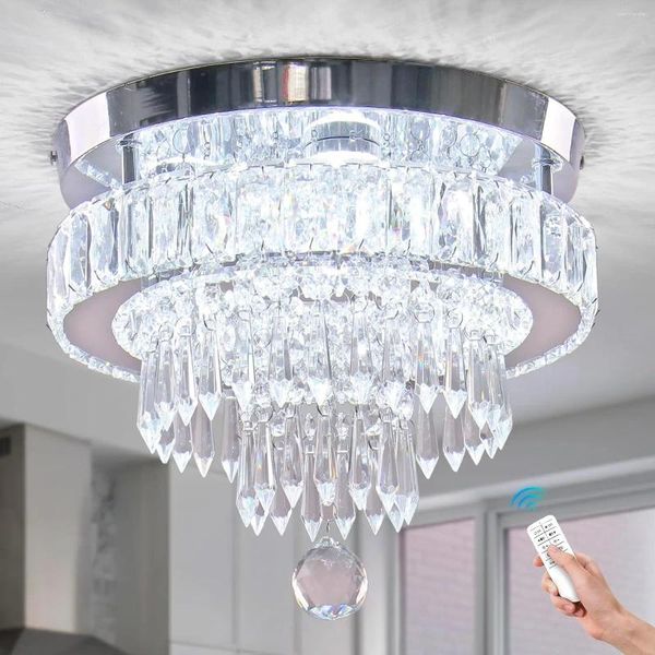 Lustres Lustre 11.8 '' moderne semi-encastré plafonnier luminaire LED pour chambres à coucher salle à manger entrée salon