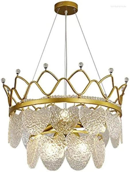 CHANDELIERS SOIR CHANGE ALIMENTABLE Hauteur Lightden Crown moderne 6 Lumières Lautres de plafond DÉCORT