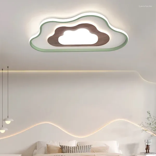 Lustres les lampes de chambre enfant LED lustre pour la cuisine éclairage intérieur lumières lustres en bois suspendu décoration de maison