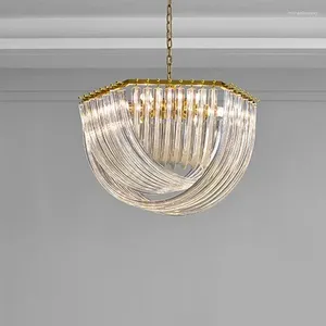 Lustres Classique cristal verre lustre éclairage de luxe El Hall Suspension nordique salon chambre maison Suspension Suspension lampe