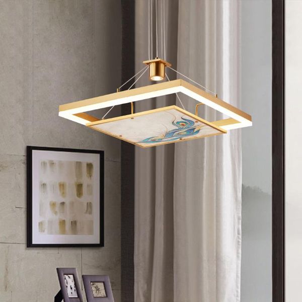 Lustres Chambre Contemporaine LED Lampe Suspendue Colorée Or Luminaires À Manger AC110V 220V