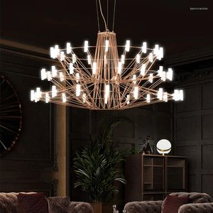 Kroonluchters Coppelia Kroonluchter Noordse ontwerp Big Lamp Persoonlijkheid Living Eetkamer Roestvrijstalen decoratie Zilver