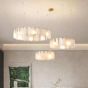 Kroonluchters koper kroonluchter voor woonkamer rond hangende lamp