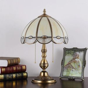 Lustres en cuivre lampe de table européenne américaine rétro solderh65pur laiton salon décoration étude et lit