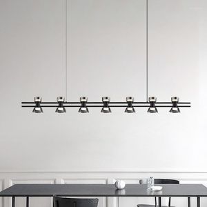 Kroonluchters koper luxe led kroonluchter verlichting moderne Noordse levende eetkamer eiland lange hangende lamp restaurant kantoorbar armaturen