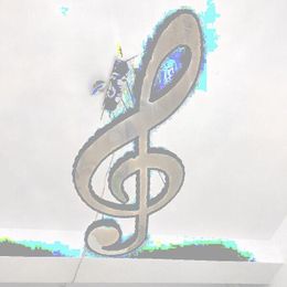 Lustres art créatif lustre en cristal music notes de lampe suspendue