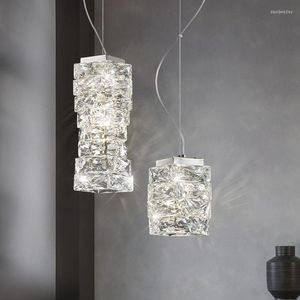 Kroonluchters Creative Crystal Chandelier voor eetkamer Moderne LED Keukeneiland Lamp