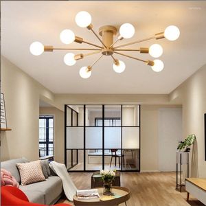 Lustres créatifs E27 plafonnier salon moderne intérieur avec lampes et lanternes chambre simple salle à manger étude
