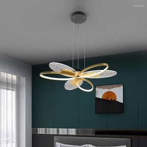 Kroonluchters creatief led kroonluchter verlichting modern restaurant hanglampen eenvoudige woonkamer hangende lamp Noordelijke bloem commerciële lichten