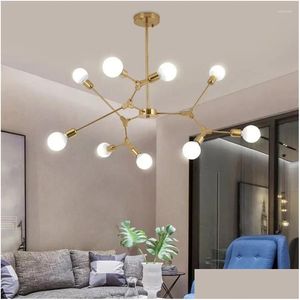 Lustres créatifs nordique arbre plafond plafonnier lustres lumineux e27 suspend lampes for live salle à manger chambre cuisine home gouth dhkvp