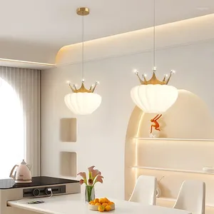 Kroonluchters kroon LED hanger lamp Volledig spectrum Pe pompoen kroonluchter bed eetkamer hangende lichte creatieve decoratieve verlichting